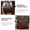 OSALADI 1pc Pu Leather Briefcase for Business Travel Stylish Shoulder Bag Fashionable College Organizes Personal Neatly view 2