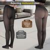 NOLUNT Black Fleece Lined Tights Women,Fake Translucent Warm Pantyhose Leggings Fleece Lined Thermal Tights Skin Color for Women in Winter.(Black-MM) view 2