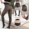 NOLUNT Black Fleece Lined Tights Women,Fake Translucent Warm Pantyhose Leggings Fleece Lined Thermal Tights Skin Color for Women in Winter.(Black-MM) view 3