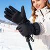Bawnhaw Black Warm Waterproof Winter Ski-Gloves for Men Women, Windproof Anti-Slip Touchscreen Snow Gloves with Touchscreen Fingers for Cold Weather Skiing Driving Running Snowboarding Hiking Cycling view 2