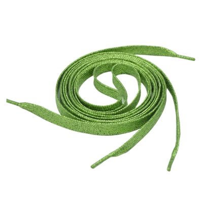NORAZE 1 pair 1 cm Width Colorful Shoelaces Trendy Bright Colorful Shoelaces Sneaker White Casual Sports Leather Shoes Laces(Light Green,160cm)