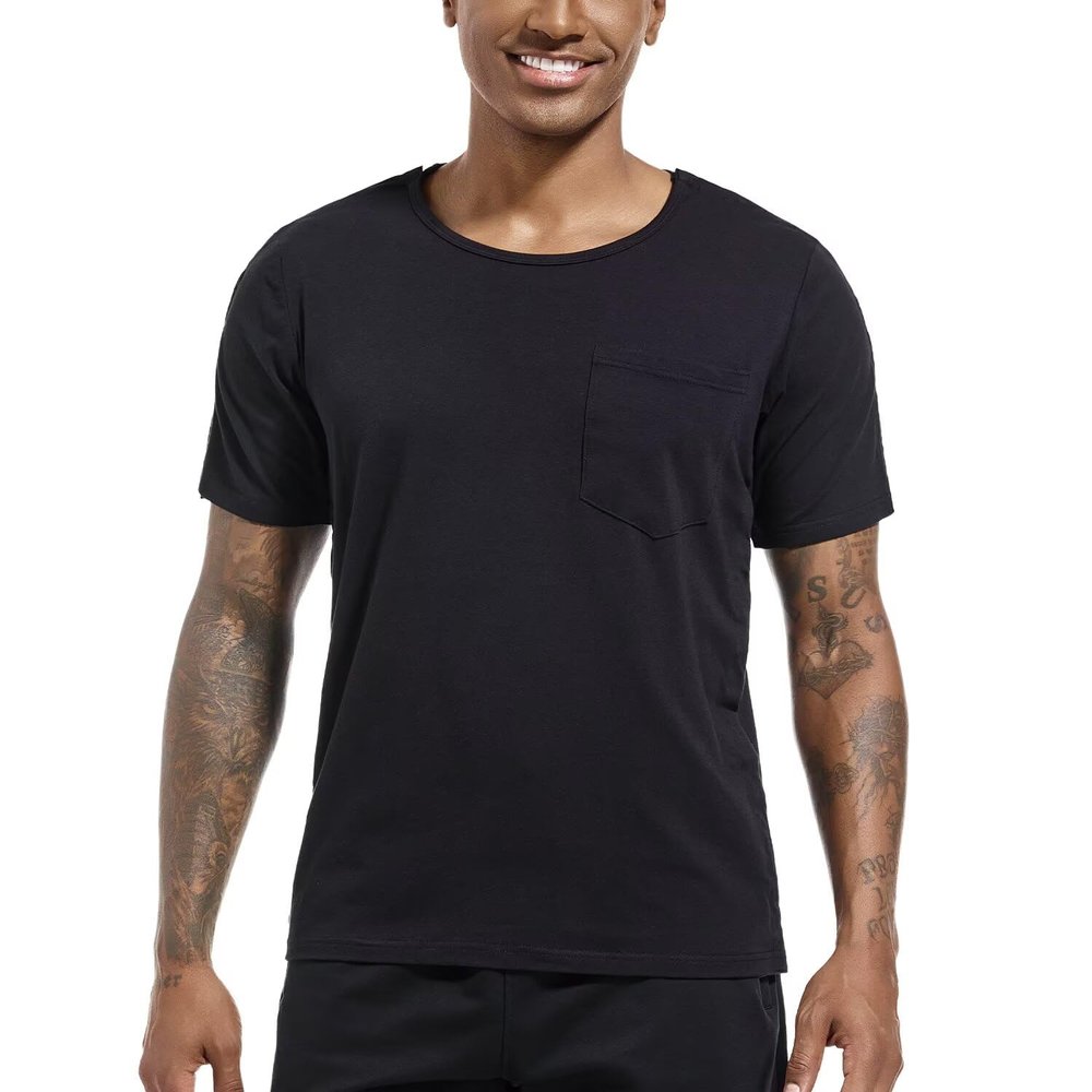 Landofgenie Post-Surgery Tear Away Snap Shirt Recovery Top Black 2XL