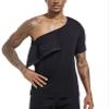 Landofgenie Post-Surgery Tear Away Snap Shirt Recovery Top Black 2XL view 2