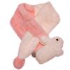 NPQPNAFC Scarf,Winter Unisex Cartoon Steric Shaped Plush Scarf Girl Women Soft Thicken Warm and Windproof Scarf Outdoor Scarf(Pink and White Color) view 1