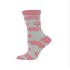 WHD Pig Crew Socks for Women & Men | Charcoal Heather, Large | 1-Pack view 3