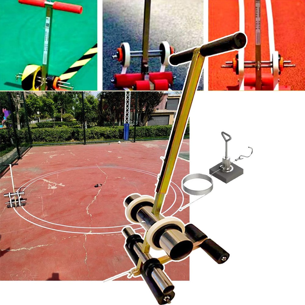 KYTGFH Hand Push Floor Marking Tool, Basketball Court Marking Kit, with Marking Tape Roller, for Driveway, Asphalt Or Concrete, Easy to Use