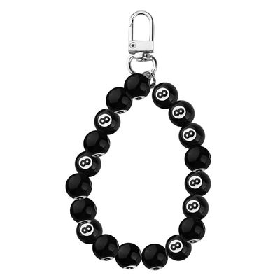 8 Ball Keychain for Purse Bag Charms for Handbags Wristlet Keychain Black 8ball Keychain Charm for Wallet Backpack Key Chain Gift for Husband Boyfriend Billiard Player Gifts for Daughter Son
