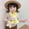 NPQPNAFC Scarf,Girl Solid Color Thicken Plush for Cross Collar Bear Scarf Wrap Winter Neck Warmers For Winter Warm Scarf Scarf(Green) view 4