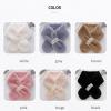 NPQPNAFC Scarf,Girls Winter Warm Thicken Scarfs Pearl Cross Buckle Faux Plush Cross Collar Scarf Shawl Lovely Warm Soft Scarf Scarf(Pink) view 4