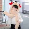 NPQPNAFC Scarf,Kids Winter Warm 3 In 1 Faux Fleece Hooded Scarf Hat Gloves Set Cute 3D Crab Thermal Cap Neck Warmer Scarf(Camel) view 4