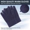 ORVINNER Kids Winter Gloves for Boys Girls, 3 Pairs Children Warm Wool Lined Gloves Toddler Thermal Knitted Mittens (Black/Navy/Dark Grey - Solid Color, 1-4 Years) view 2
