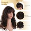 byepica 80S Long Curly Brown Mullet Wig with Bandana, Punk Rocker Cosplay Hair, Eddie Wig for Halloween, Costume Parties, DIY Events view 3