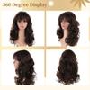 byepica 80S Long Curly Brown Mullet Wig with Bandana, Punk Rocker Cosplay Hair, Eddie Wig for Halloween, Costume Parties, DIY Events view 4