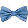 Branduce Dusty Blue Bow Tie for Men Adjustable Pre-tied Silk Blend Bowties for Wedding Business Party (BB09-35) view 1