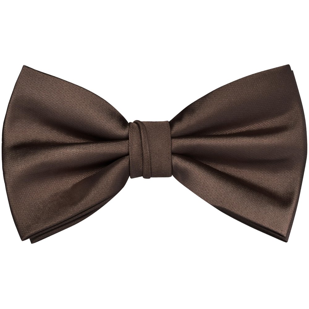 Branduce Brown Bow Tie for Men Adjustable Pre-tied Silk Blend Bowties for Wedding Business Party (BB09-22)
