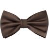 Branduce Brown Bow Tie for Men Adjustable Pre-tied Silk Blend Bowties for Wedding Business Party (BB09-22) view 1