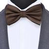 Branduce Brown Bow Tie for Men Adjustable Pre-tied Silk Blend Bowties for Wedding Business Party (BB09-22) view 2