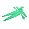 Pongnas Green Man Suit WrinkleFree Green Screen Bodysuit with Zipper for Film Special Effects, Breathable Face, Green (160cm) view 4