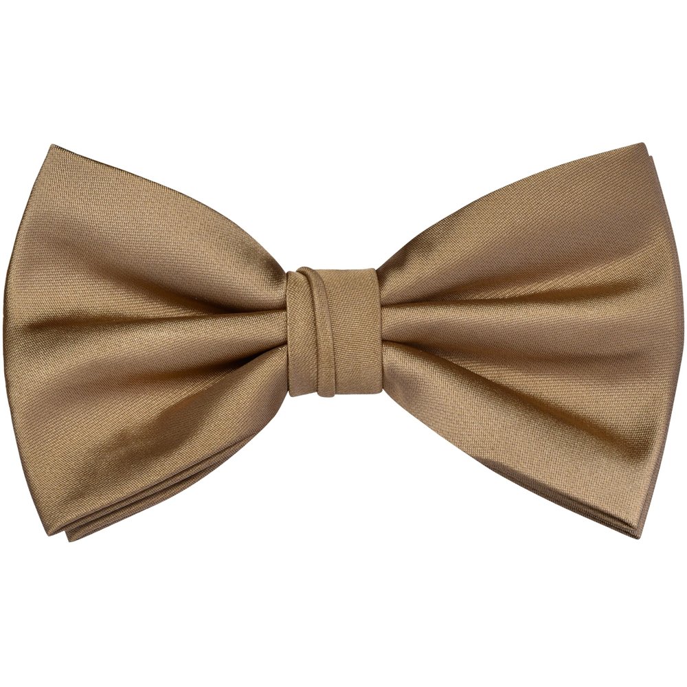 Branduce Tan Bow Tie for Men Adjustable Pre-tied Silk Blend Khaki Bowties for Wedding Business Party (BB09-11)