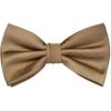 Branduce Tan Bow Tie for Men Adjustable Pre-tied Silk Blend Khaki Bowties for Wedding Business Party (BB09-11) view 1