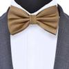 Branduce Tan Bow Tie for Men Adjustable Pre-tied Silk Blend Khaki Bowties for Wedding Business Party (BB09-11) view 2