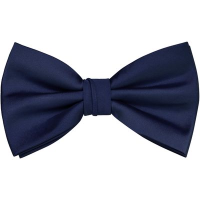 Branduce Mens Navy Blue Bow Tie for Wedding Pre-tied Adjustable Silk Blend Bowties for Wedding Party (BB09-06)
