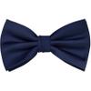 Branduce Mens Navy Blue Bow Tie for Wedding Pre-tied Adjustable Silk Blend Bowties for Wedding Party (BB09-06) view 1