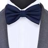 Branduce Mens Navy Blue Bow Tie for Wedding Pre-tied Adjustable Silk Blend Bowties for Wedding Party (BB09-06) view 2