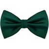 Branduce Dark Green Bow Tie for Men Adjustable Pre-tied Silk Blend Bowties for Wedding Business Party (BB09-29)