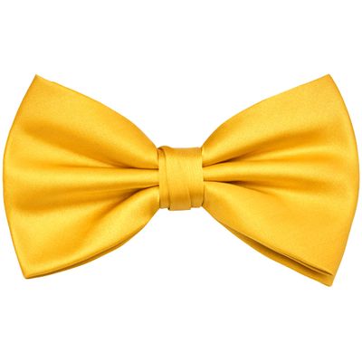 Branduce Yellow Bow Tie for Men Pre-tied Adjustable Silk Blend Bowties for Wedding Party (BB09-03)