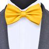 Branduce Yellow Bow Tie for Men Pre-tied Adjustable Silk Blend Bowties for Wedding Party (BB09-03) view 2