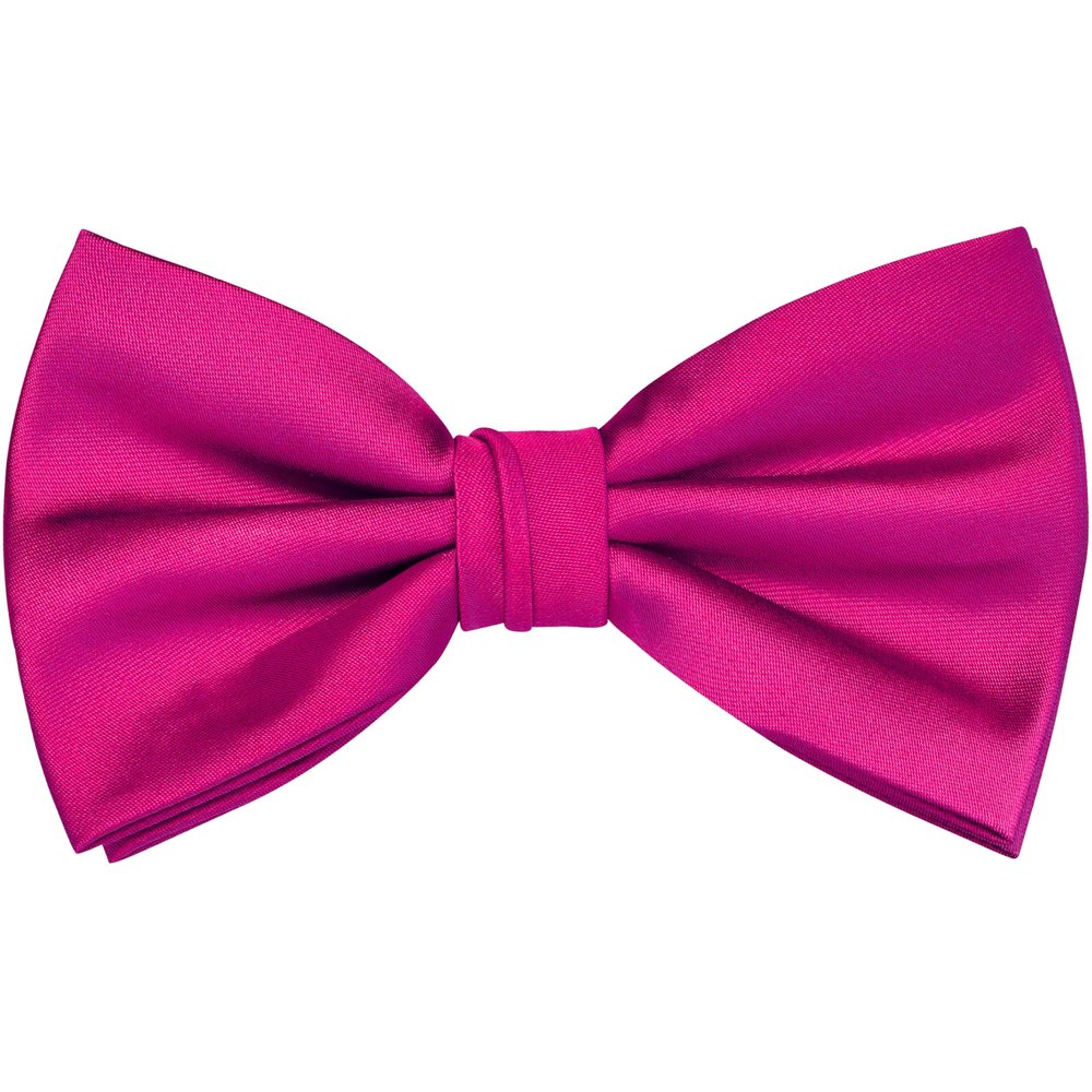 Branduce Hot Pink Bow Tie for Men Adjustable Pre-tied Silk Blend Bowties for Wedding Business Party (BB09-37)