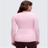 CRZ YOGA Butterluxe Maternity Crewneck Long Sleeve Shirts - Athletic Yoga Casual Pregnancy Womens Tee Tops Basic Layer Soft Pink Peony Large view 2