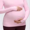 CRZ YOGA Butterluxe Maternity Crewneck Long Sleeve Shirts - Athletic Yoga Casual Pregnancy Womens Tee Tops Basic Layer Soft Pink Peony Large view 3