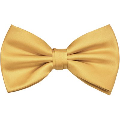 Branduce Gold Bow Tie for Men Adjustable Pre-tied Silk Blend Bowties for Wedding Business Party (BB09-42)