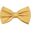 Branduce Gold Bow Tie for Men Adjustable Pre-tied Silk Blend Bowties for Wedding Business Party (BB09-42)