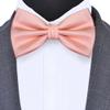 Branduce Rose Gold Bow Tie for Men Adjustable Pre-tied Silk Blend Blush Pink Bowties for Wedding Business Party (BB09-24) view 2