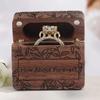 WERPEKA Wooden Ring Box for Wedding or Engagement, Ring Bearer Gift - Storage Box view 1