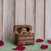 WERPEKA Wooden Ring Box for Wedding or Engagement, Ring Bearer Gift - Storage Box view 2