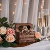 WERPEKA Wooden Ring Box for Wedding or Engagement, Ring Bearer Gift - Storage Box view 4