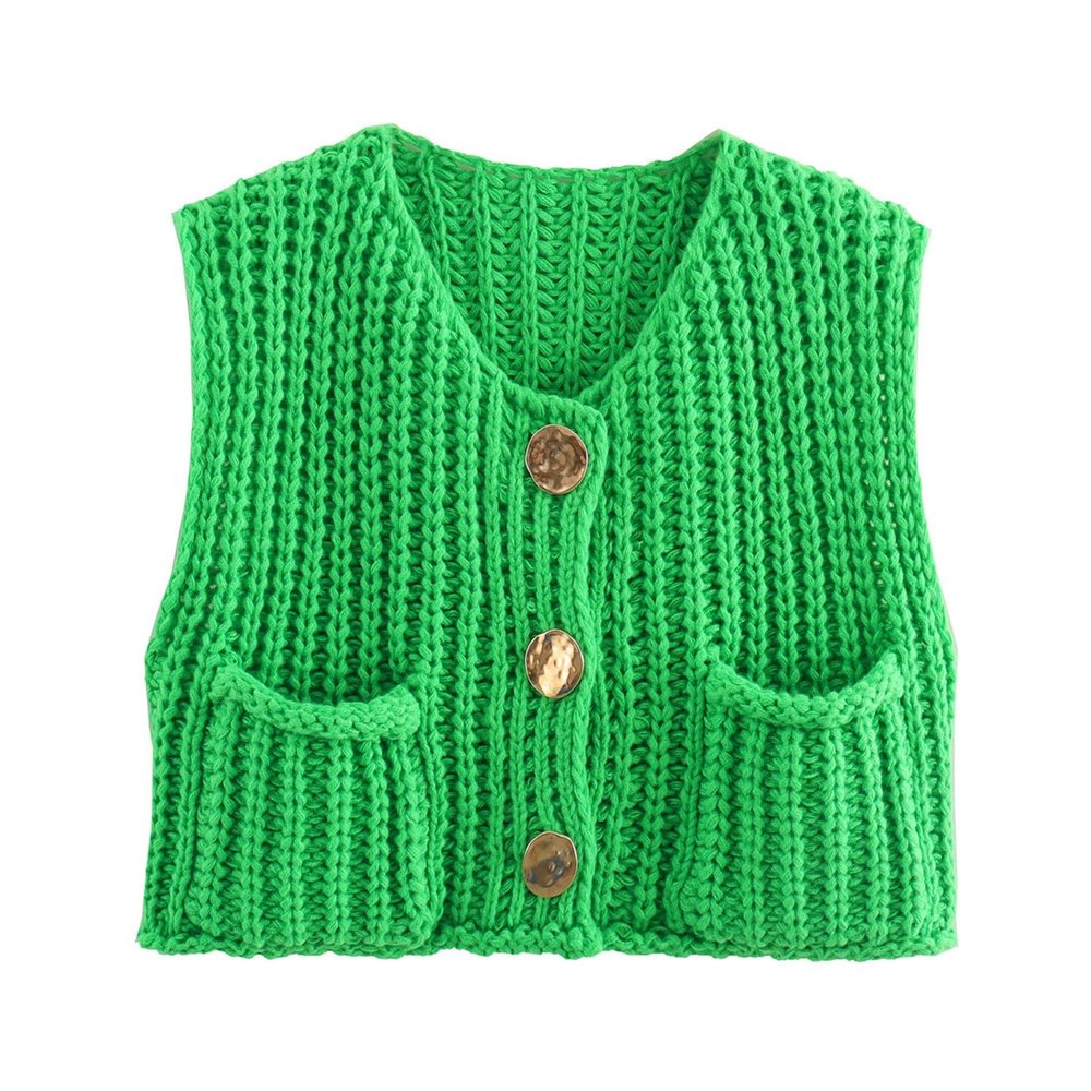 HUEAHDOU Cropped Sweater Vest Women,Oversized Sweater Vest Women Casual V Neck Houndstooth Knit Sweaters 2025 Fall Aesthetic Checkered Work Vests(Small,Greens)