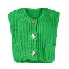 HUEAHDOU Cropped Sweater Vest Women,Oversized Sweater Vest Women Casual V Neck Houndstooth Knit Sweaters 2025 Fall Aesthetic Checkered Work Vests(Small,Greens) view 2