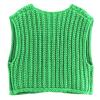 HUEAHDOU Cropped Sweater Vest Women,Oversized Sweater Vest Women Casual V Neck Houndstooth Knit Sweaters 2025 Fall Aesthetic Checkered Work Vests(Small,Greens) view 3