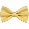 Branduce Light Yellow Bow Tie for Men Adjustable Pre-tied Silk Blend Bowties for Wedding Business Party (BB09-46) view 1