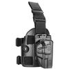 Level II Tactical G19 Drop Leg Holster, Thigh Holster Fits G19 GEN 3-5 G19X/44/45,G23/32 Gen 3-4, Level II Retention Index Finger Release, Toolless Adjustment, Right Hand view 1