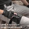 Level II Tactical G19 Drop Leg Holster, Thigh Holster Fits G19 GEN 3-5 G19X/44/45,G23/32 Gen 3-4, Level II Retention Index Finger Release, Toolless Adjustment, Right Hand view 2