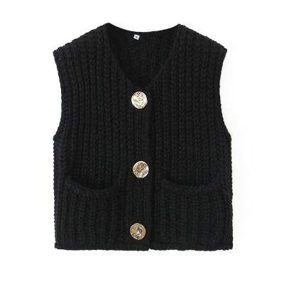 HUEAHDOU Women's Vests Lightweight Summer,Oversized Sweater Vest Women Casual V Neck Houndstooth Knit Sweaters 2025 Fall Aesthetic Checkered Work Vests(X-Large,Black)