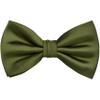 Branduce Olive Green Bow Tie for Men Adjustable Pre-tied Silk Blend Bowties for Wedding Business Party (BB09-28)