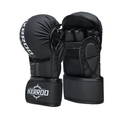 MMA Gloves Sparring Grappling, Kick Boxing Gloves, Hybrid Open Palm Martial Arts Mitts, Light Weight for Martial Arts Sparring Karate Muay Thai, Boxing, Punching Bag, Combat Sports Training Gloves