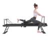 Pilates Reformer, Foldable Pilates Machine Equipment with 3 Adjustable Sliding Rope Heights & 2 Gears Spring Tension for Home Gym Workout Use, 260lbs Capacity (Black) view 1